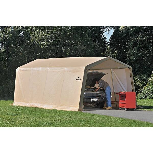 Shop Shelterlogic Autoshelter 1020 Instant Garage 10 X 20 X 8 Overstock 18544052