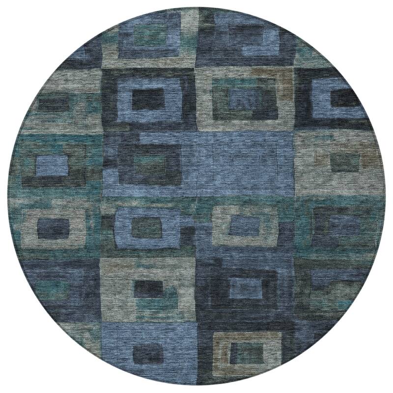 HomeRoots Geometric Transitional Rectangle Outdoor Rug