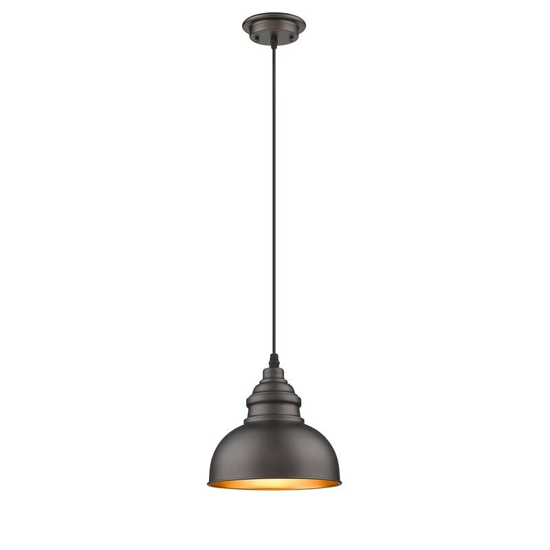 1-Light Dimmable Mini Pendant with 8' Cord Dome Hanging Ceiling Lights - 7.5*95.5