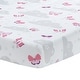 preview thumbnail 1 of 3, Bedtime Originals Butterfly Kisses Pink/White/Gray Cloud/Star Fitted Crib Sheet