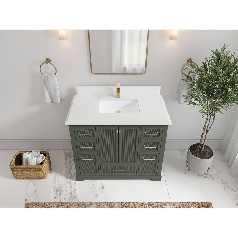 Willow Collections 42 in. W x 22 in. D Alys Single Sink Bathroom Vanity with Countertop