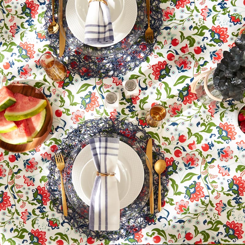 DII Garden Floral Print Outdoor Tablecloths