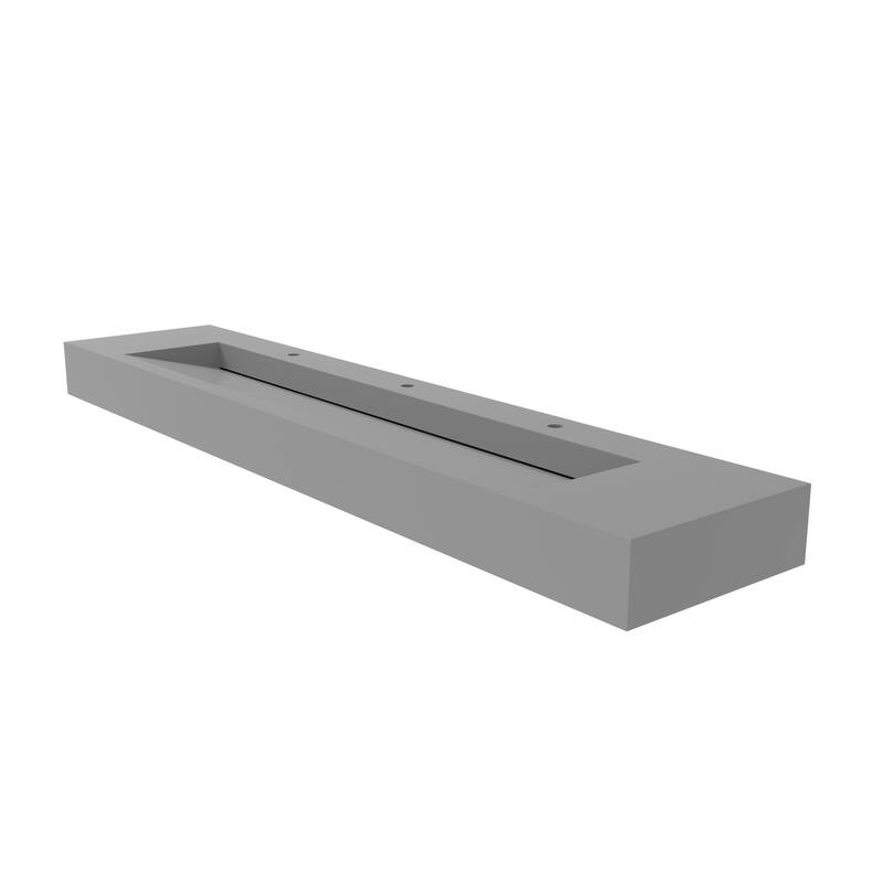 Pyramid Solid Surface Wall-Mounted Bathroom Sink
