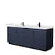 Option Dark Blue, Black Trim, White Quartz Top