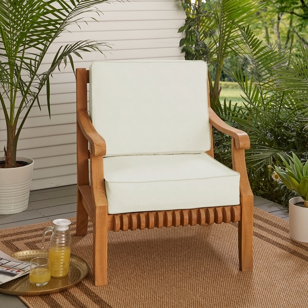 Sunbrella Indoor Outdoor Corded Chair Cushion Set 22 x 22 x 4