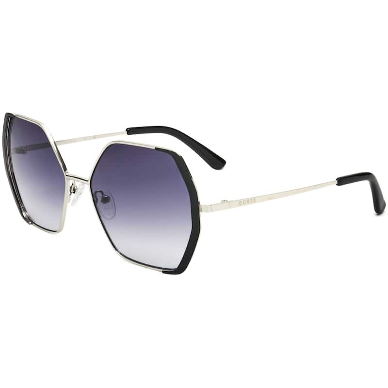 Guess Women's Factory 57mm Shiny Light Nickeltin Sunglasses GF0387-10B-57