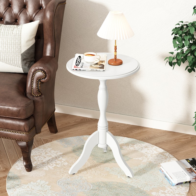 Wooden Side Table - White