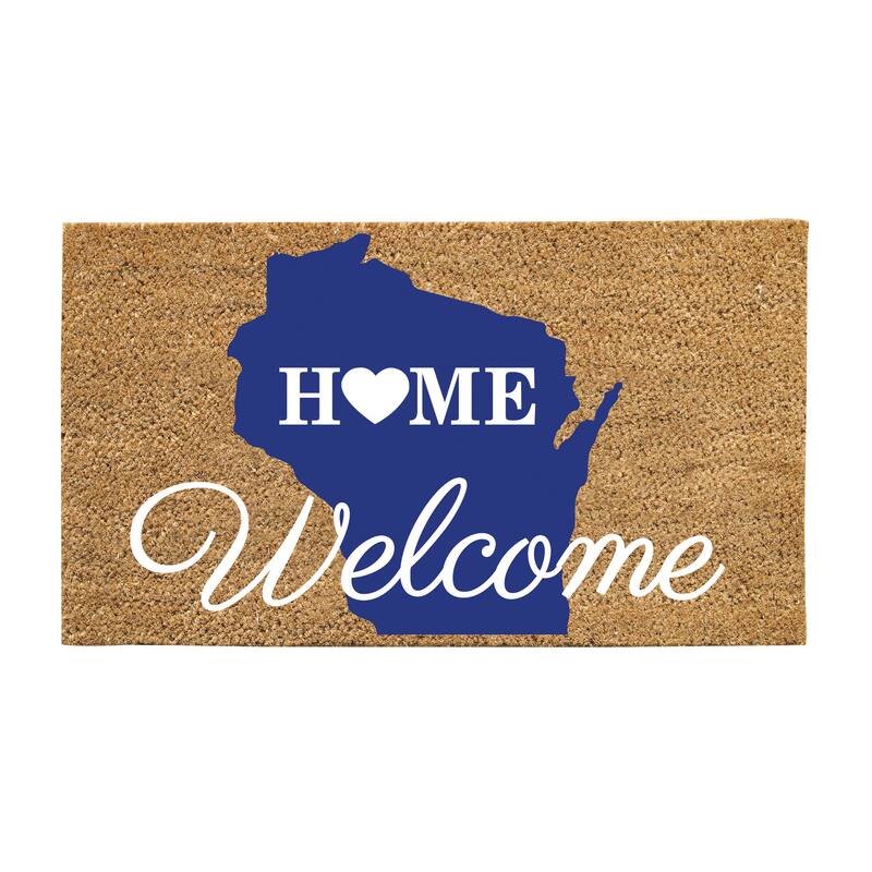 28 in. x 16 in. Coir Mat, Wisconsin