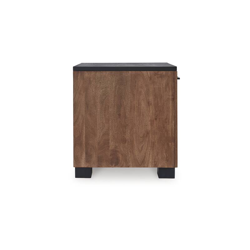Signature Design by Ashley Kallari Black/Brown Chairside End Table - 18.13" W x 22.25" D x 24" H