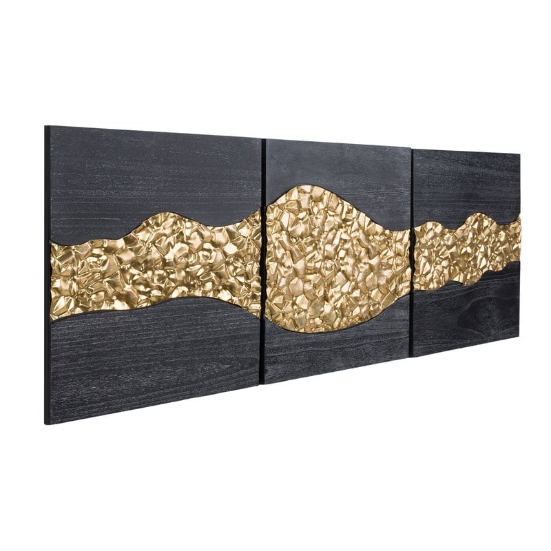 Riona Contemporary Abstract River Panels Metal Wall Art - 23.5"H x 23.5"W x 1"D