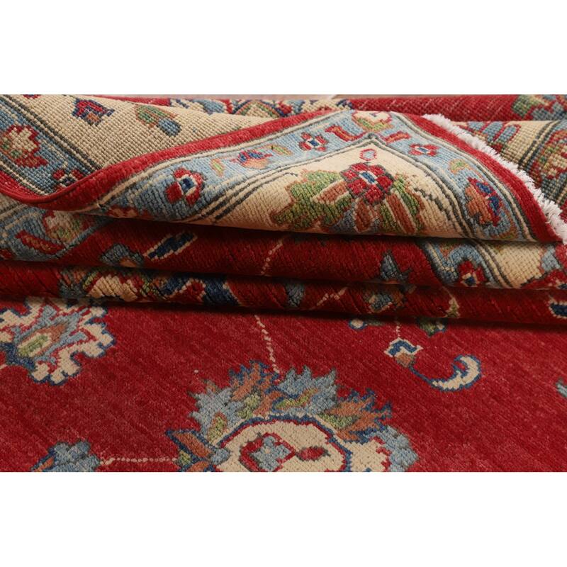 Red Oushak Oriental Area Rug Handmade Wool Carpet - 6'7" x 9'8"