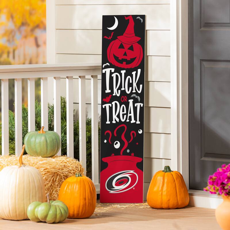 47" Double Sided Seasonal Porch Leaner, Carolina Hurricanes - 47" x 11.25" - Halloween
