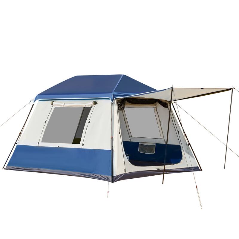 EROMMY Instant Cabin Tent 4/6/8/10 Person - 60 Second Setup, Waterproof Family Camping Tent with Rainfly & Carry Bag, 4-Season