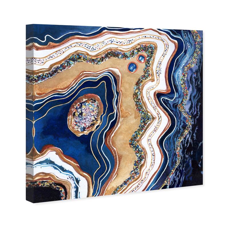 Wynwood Studio Canvas Abstract Angels Eye Blue and Sapphire Blue Modern & Contemporary Wall Art Canvas Print