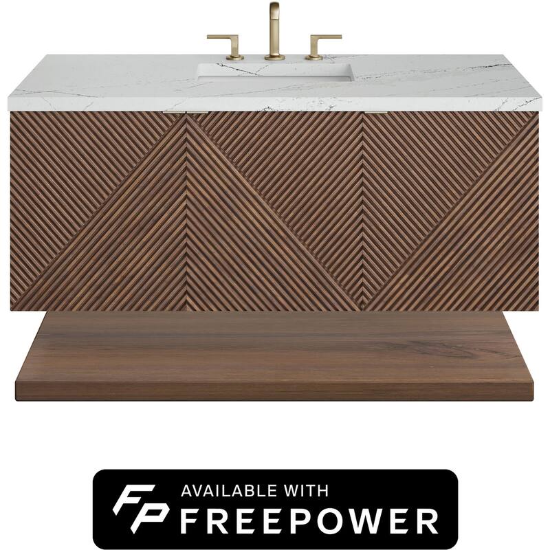 James Martin Vanities D200-V48-FENC Marcello 48" Wall Mounted Single - Chestnut - Wood Finish