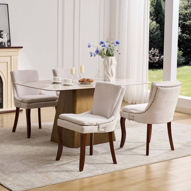 Chenille Dining Chairs Set of 2