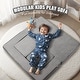 preview thumbnail 6 of 8, Grey Chenille Kids Modular Couch with Foam Blocks and Safe Zippers - 39.37” L x 39.37” W x 7.87” H