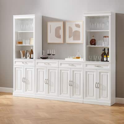 Crosley Stanton 3-Piece Sideboard And Bar Cabinet Set