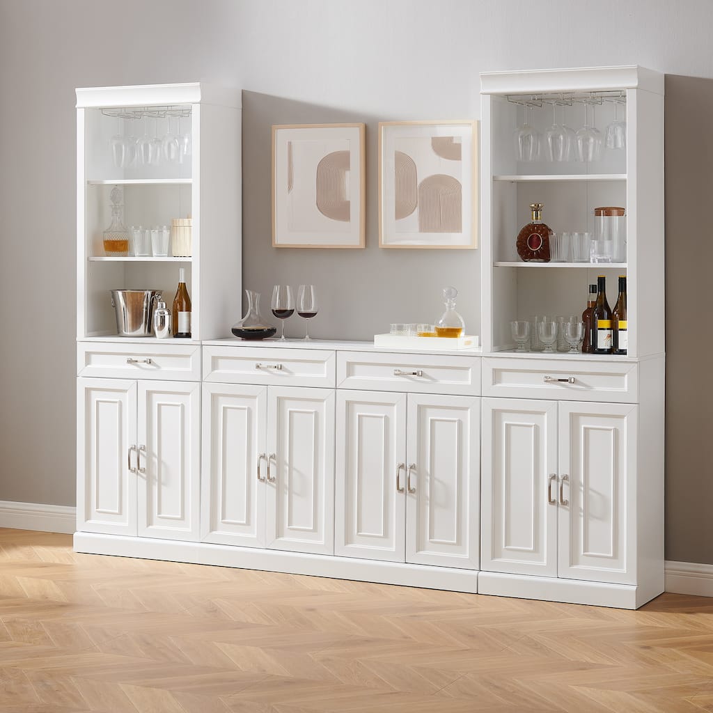Crosley Stanton 3-Piece Sideboard And Bar Cabinet Set