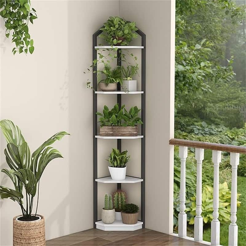 Corner Shelf Stand - 11.5"D x 14"W x 70"H