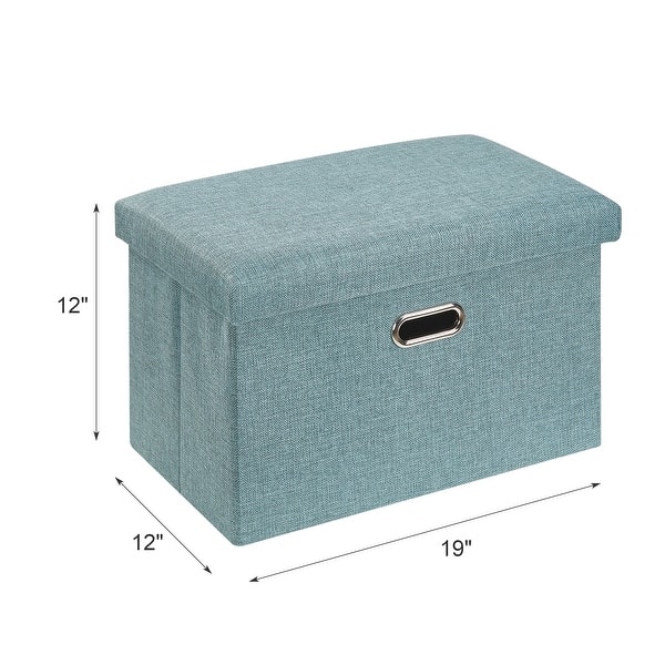 dimension image slide 5 of 9, Ottoman Storage Ottoman Footrest Stool Small Ottoman with Storage Foldable Ottoman Foot Rest Footstool Bench