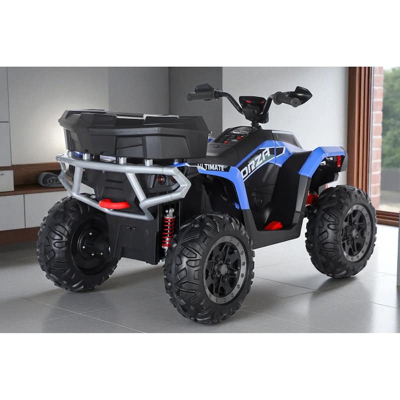 24V 4WD Kids Electric ATV 4 Wheeler with 2 Seats, 4x200W Motors, Bluetooth, EVA Foam Tires, Suspension & 6MPH Speed