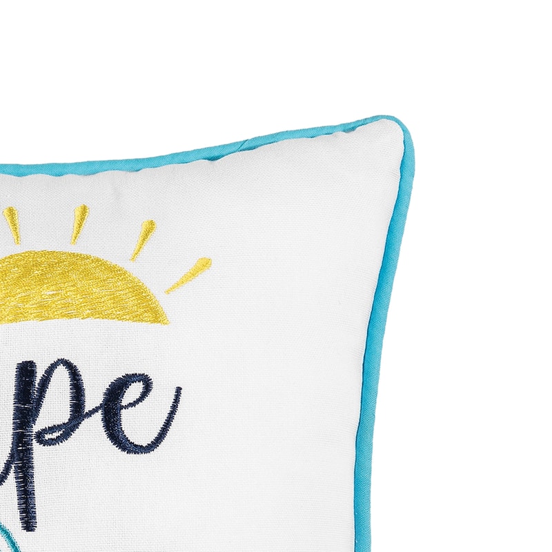 10" x 10" Carpe Beachem Embroidered Throw Pillow