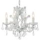 preview thumbnail 1 of 4, Maria Theresa 4 Light Clear Crystal Chrome Mini Chandelier - 16.5'' W x 15'' H 16.5'' W x 15'' H