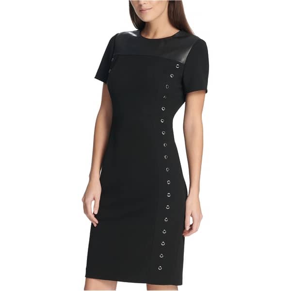 DKNY Womens Grommet Trim Sheath Dress, Black, 2 - Bed Bath & Beyond - 41854358 DKNY Womens Grommet Trim Sheath Dress, Black, 2 - Bed Bath & Beyond - 41854358