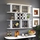 preview thumbnail 4 of 14, 47.24" Rustic Large Wall Mounted with Wine Glass Holder