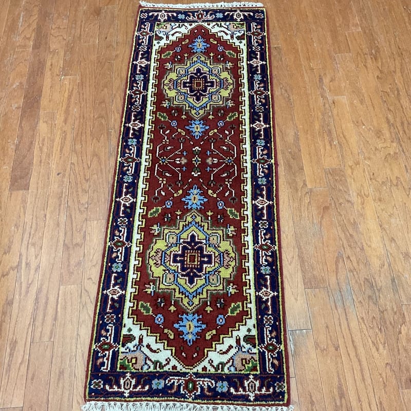Handmade One-of-a-Kind Heriz Wool Oriental Rug 2'1 x 5'10 - 2.1 x 5.10