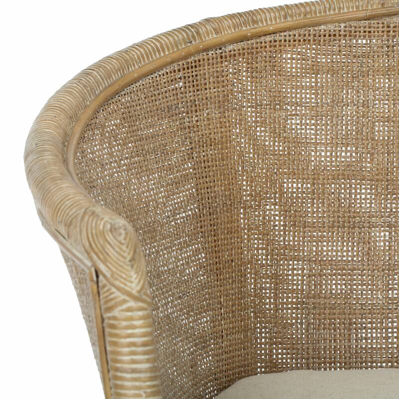 SAFAVIEH Basilina Rattan Arm Chair Washed - 31.5" x 29.9" x 25.6" - 30Wx26Dx32H