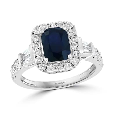 EFFY 14K Gold Diamond Natural Sapphire Ring