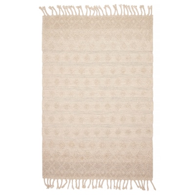 ECARPETGALLERY Braid weave Sienna Cream Wool Rug - 5'3 x 7'7