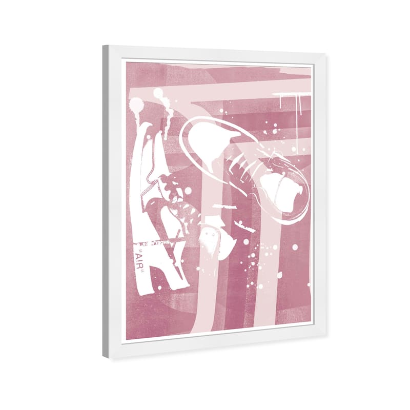 Wynwood Studio Prints Fashion and Glam 40503 Pink Sneaker Abstract Pink and Modern & Contemporary Wall Art Canvas Print