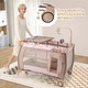 preview thumbnail 11 of 22, 3-in-1 Baby Playard with Bassinet, Changing Table Music Toy Included Carry Bag for Newborn to Toddler