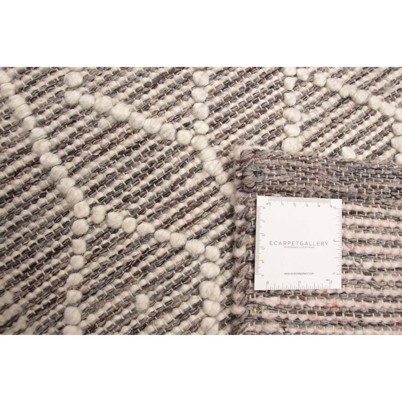 ECARPETGALLERY Braid weave Sienna Taupe Wool Rug - 4'11 x 7'10