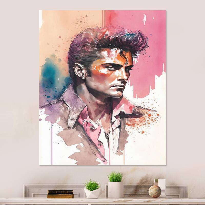 Designart 'Hollywood Musician I' Music Metal Wall Art