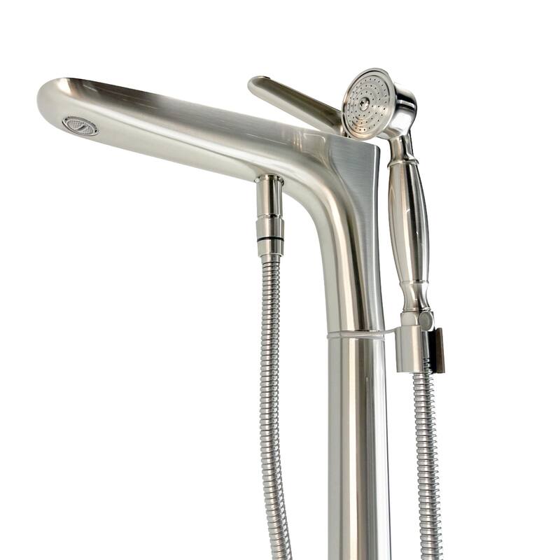 Pluto Triangle Head Tub Filler Faucet with Hand Shower
