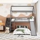 preview thumbnail 18 of 30, Twin over Twin Bunk Bed with Slide, Storage Steps & Playhouse Design