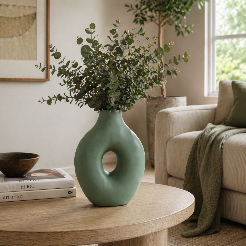 Decorative Terracotta Open Cut Out Table Vase for Home Decor