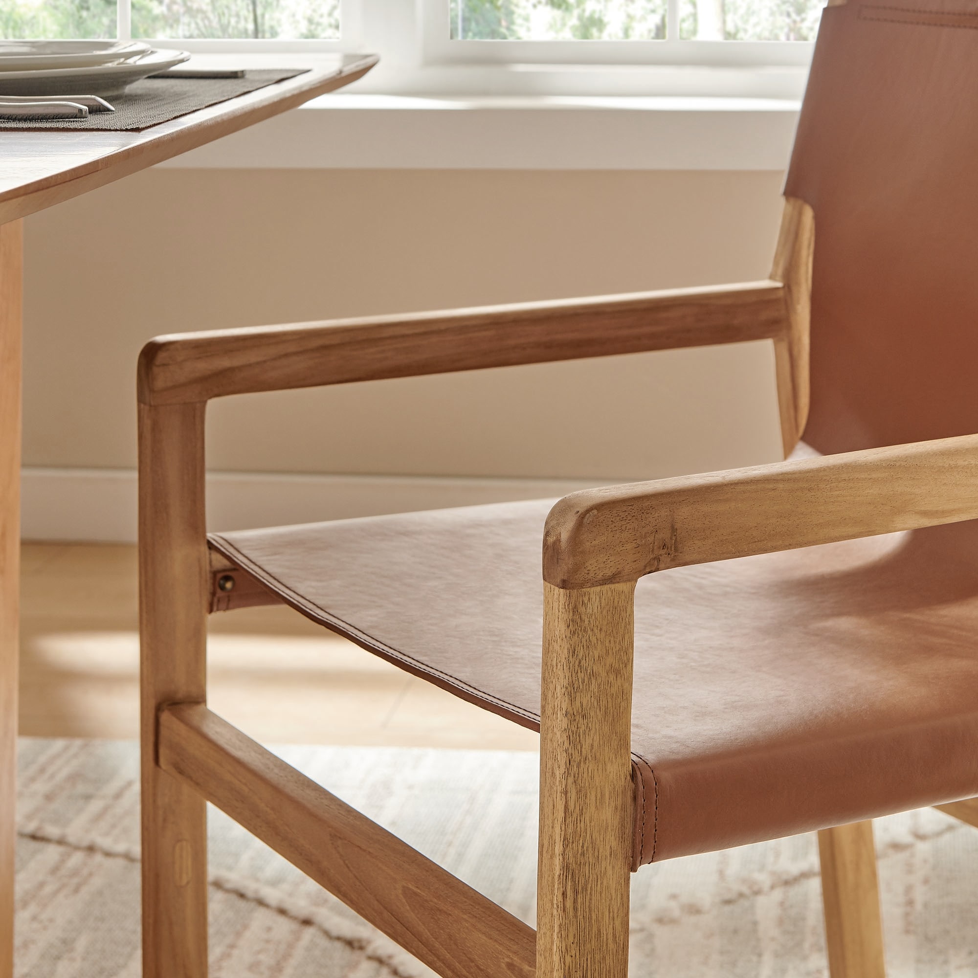 Orín Leather Dining Chair - Overstock - 43032227