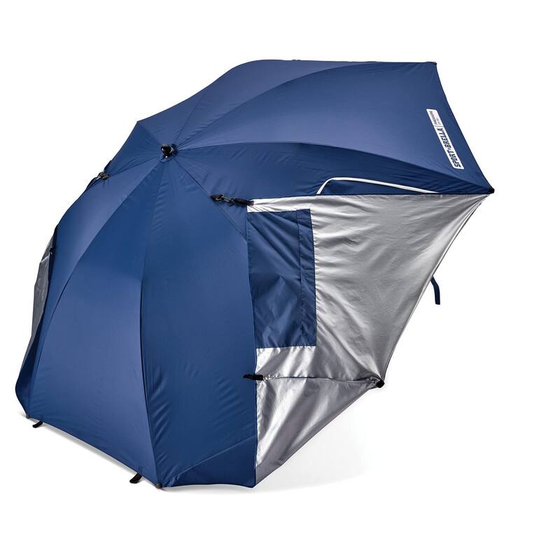 Premiere UPF 50+ Umbrella Shelter for Sun and Rain Protection (8-Foot, Blue)