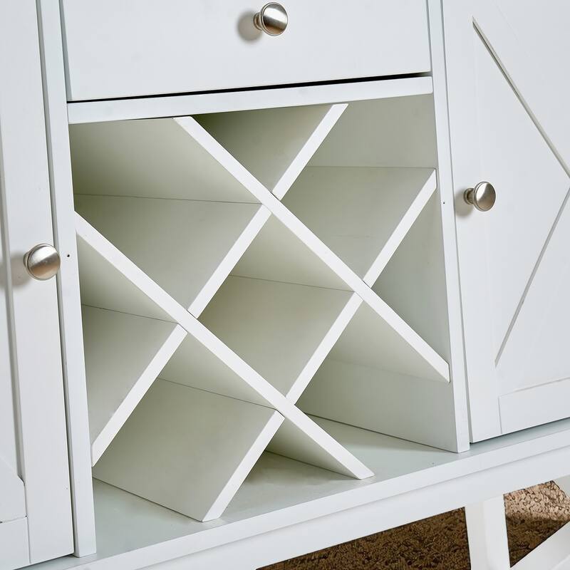 Bar Cabinet Console Table with Drawer, Wine Rack, Storage Shelf, Buffet Sideboard Coffee Bar for Kitchen Dining Entryway