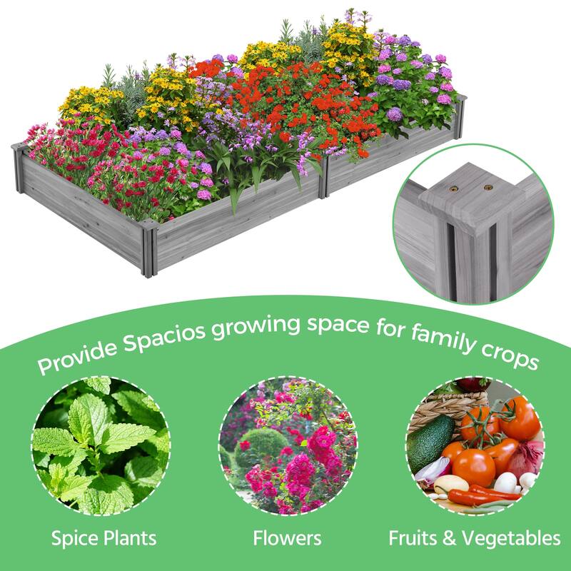 Yaheetech Wooden Raised Garden Bed Greenhouse Planter