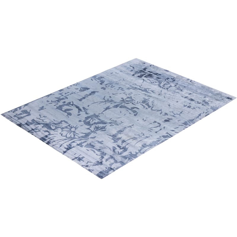 Modern One-of-a-Kind Hand-Knotted Area Rug, Purple - 9' 1" x 12' 1"
