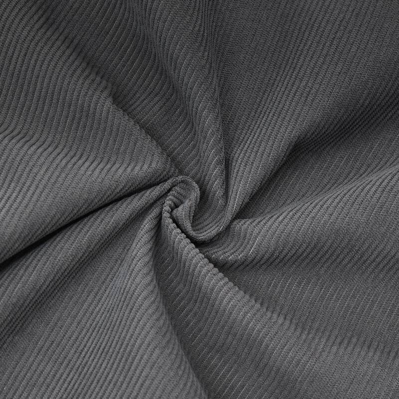 Modern L-Shaped Corduroy High Back Sofa, Left-Hand Facing (LHF)