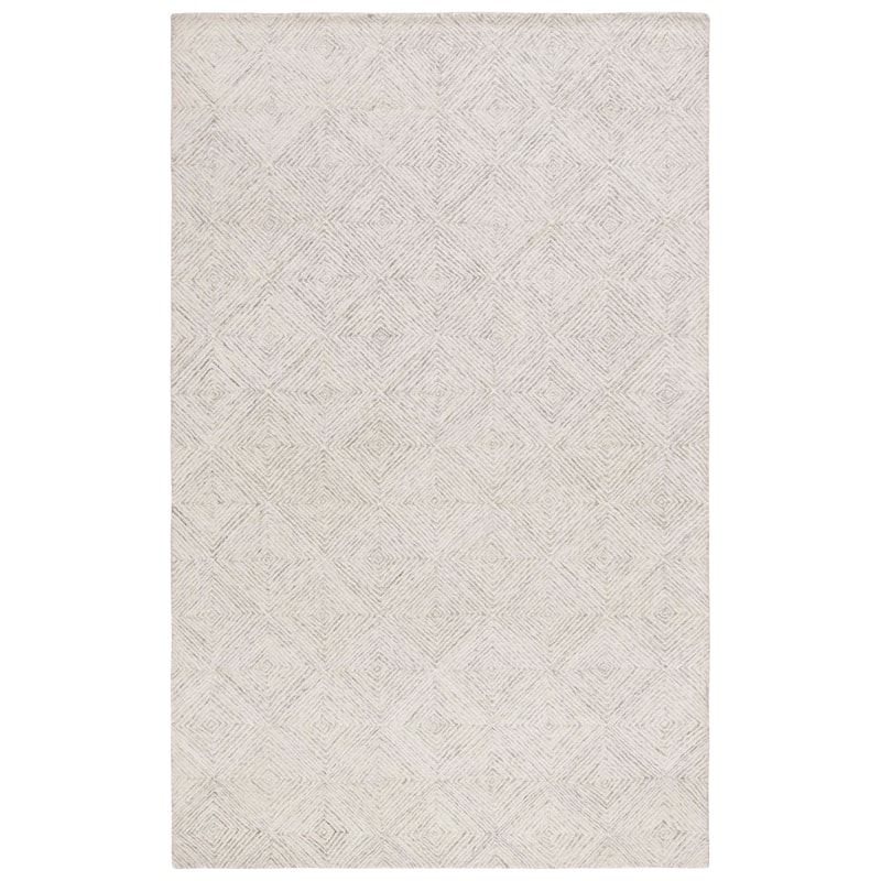 SAFAVIEH Handmade Abstract Yoshiya Modern Wool Rug - 5' x 8' - Grey/Ivory