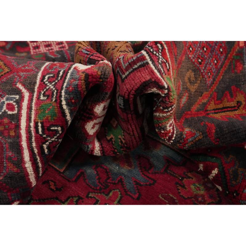 Hand Knotted Oriental 100% Wool Carpet Traditional Medallion Red Heriz Area Rug - 12' 10'' X 9' 11''