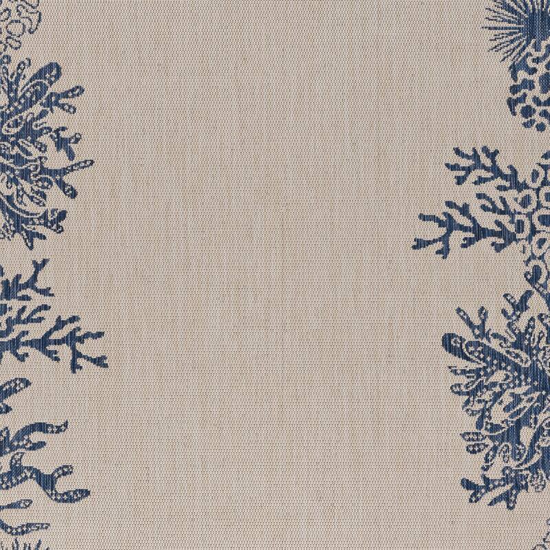 Sevita Coastal Bordered Coral Reef Indoor Outdoor Rug